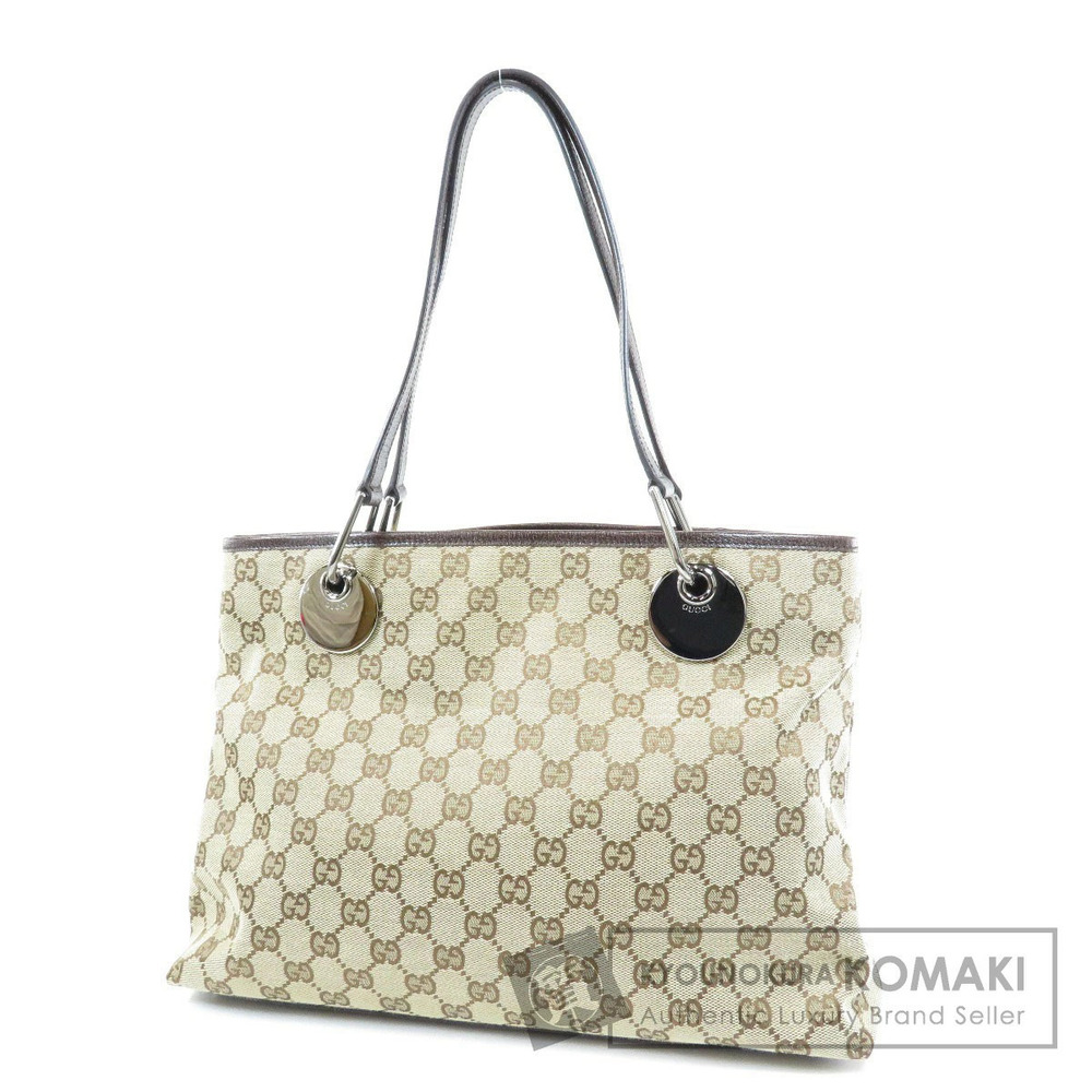 Gucci GG Canvas Eclipse shoulder bag beige and brown monogram